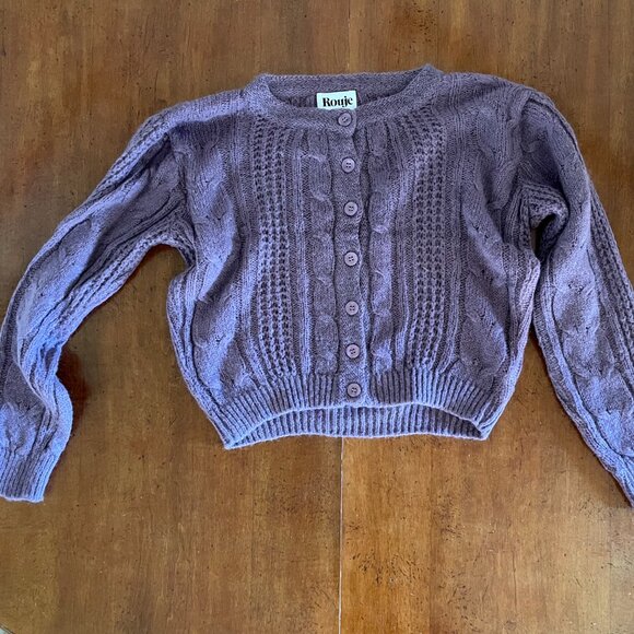 Rouje Azia Cardigan Sweater - Purple - Picture 4 of 10
